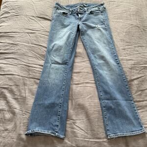 American Eagle Jeans Womens 12L Low Rise Slim Bootcut 34x32 Stretch